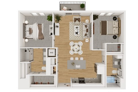 Lenox Burnet Apartments in Austin, Texas B4 Floor Plan